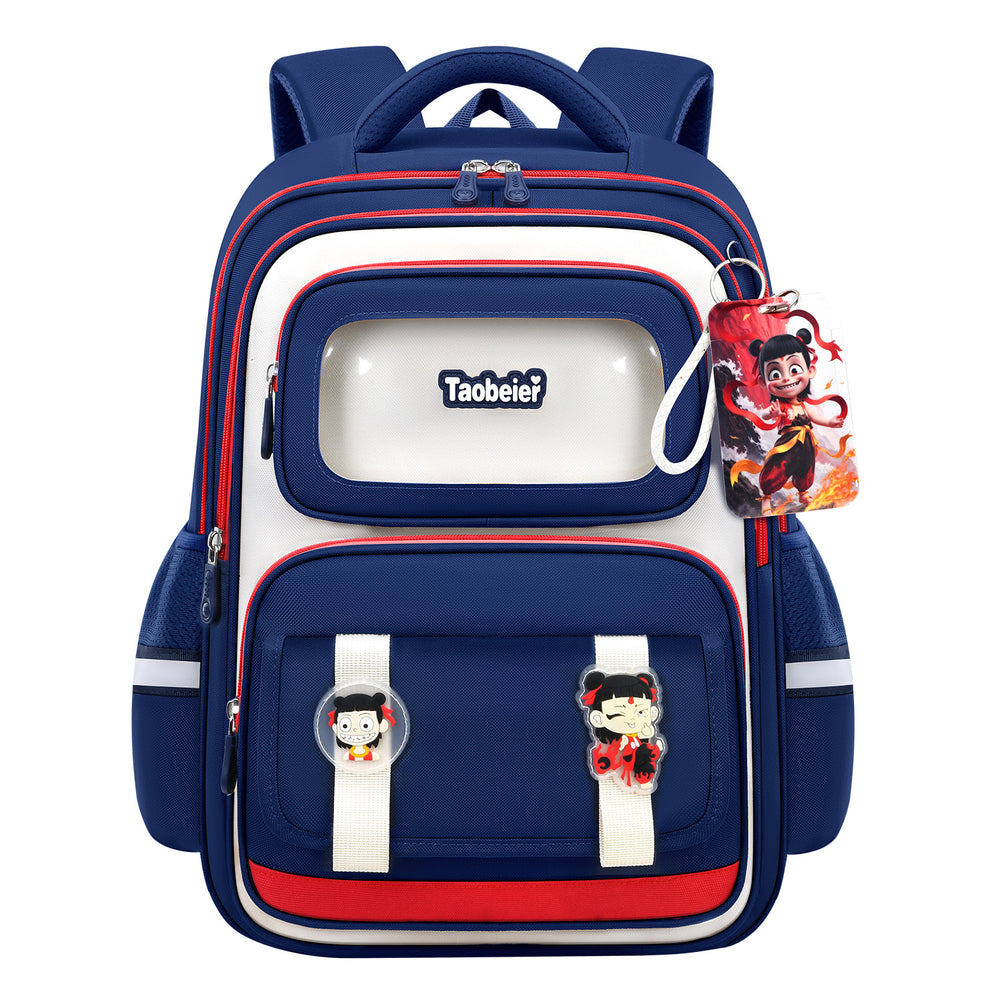 Factory direct new nezha elementary school backpack for grades 1-6, kids' large capacity lightweight double shoulder bag
