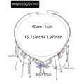 fashiontrendy purple dragonfly pendant necklace multi-layer tassel niche stylesense of designeleganteasiest for match clavicle chain