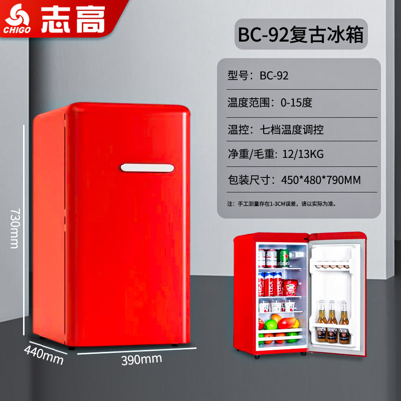 foreign trade single-door refrigerator, small household refrigerator, mini breast milk freezer, hotel small refrigerator, energy saving