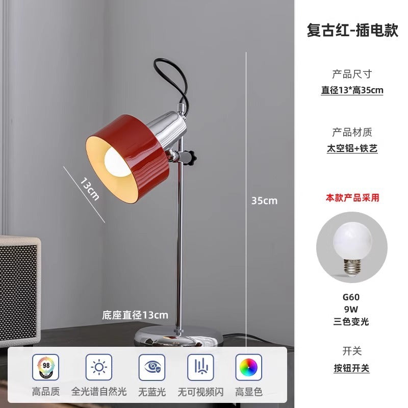 Retro bauhaus reading desk lamp italian verkennen designer modern bedroom study eye protection lamp