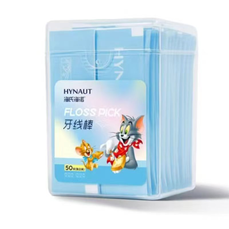 Hanole One Enjoy Three Floss Sticks Fruit Flavor Floss Picks Portable Boxed Teeth Cleaning Disposable Floss