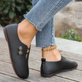 new export soft leather flat casual women's shoes - summer slip-on loafers, simple & stylish, plus size available