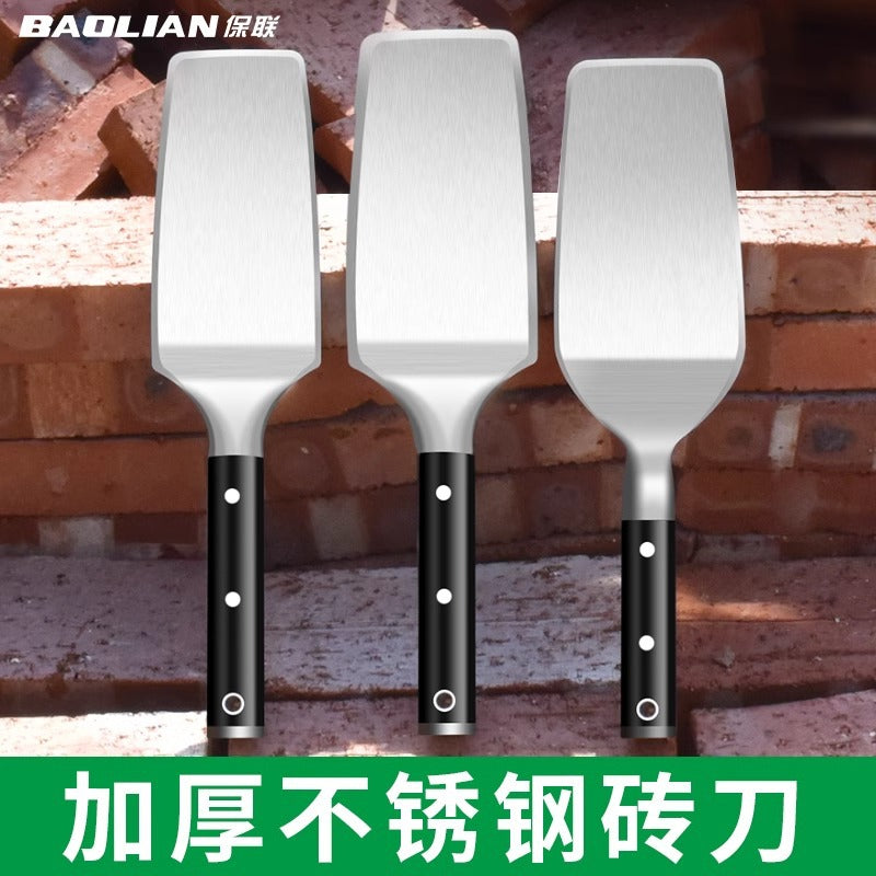 Baolian stainless steel brick knife, all-steel tile knife, bricklaying, wall trowel, bricklayer, all-in-one special bricklaying, mortar knife, mason