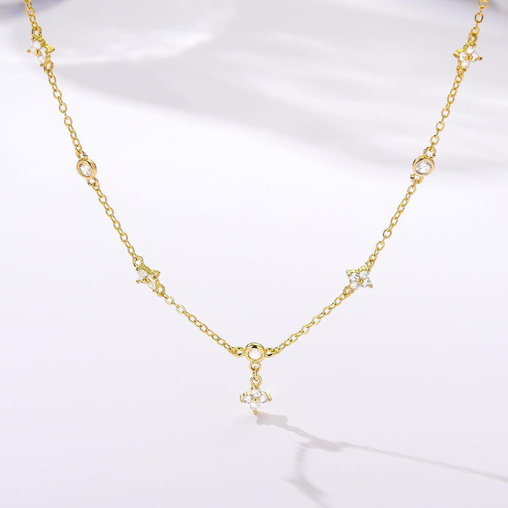 Necklace for women 2023 new trendy summer niche light luxury four-leaf clover necklace sweet pendant clavicle chain niche