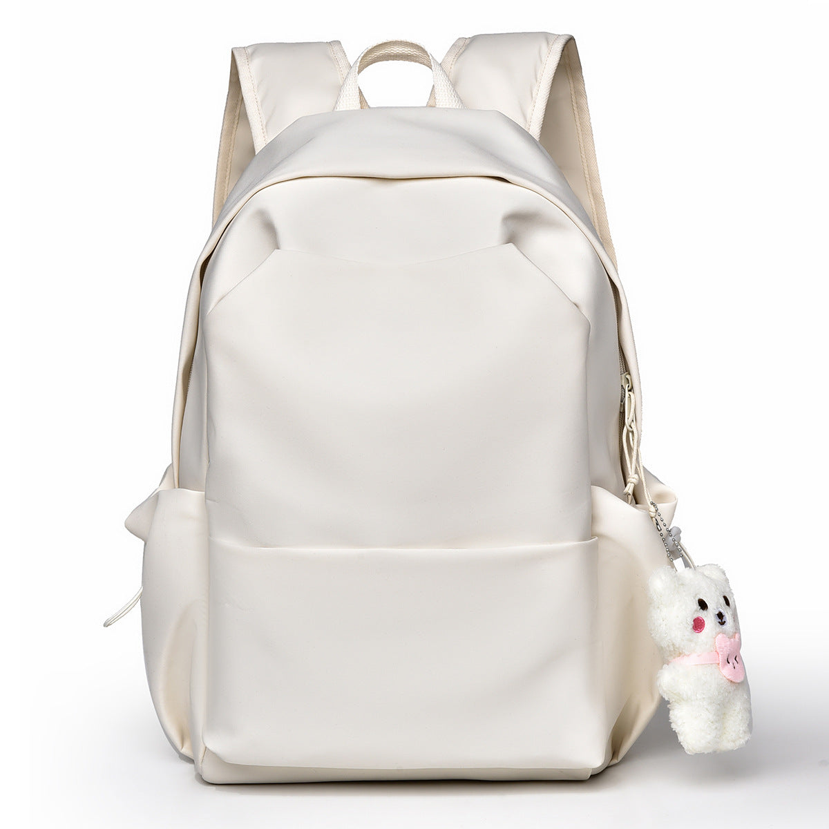 Casual men's and women's same backpack, cute pendant, student backpack, daily leisure large-capacity multi-functional backpack.
