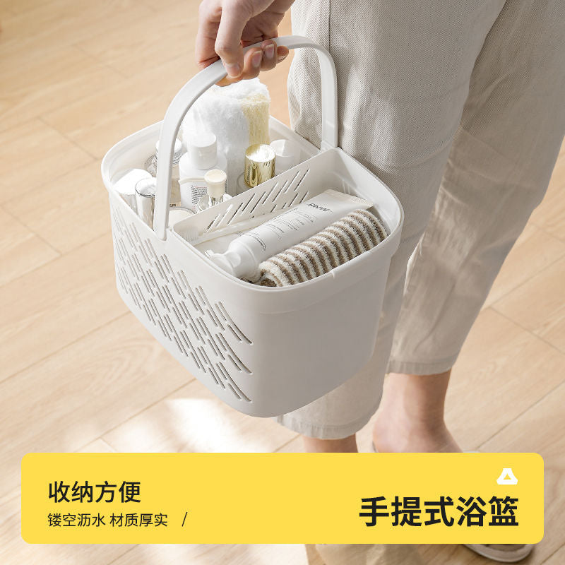 Bath basket satchel bathroom toiletries storage basket plastic dormitory bath basket rectangular storage basket bath basket