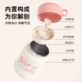 Breakfast cup with lid and spoon, soy milk cup, porridge cup, oatmeal cup, brewing cup, cup, portable take-out water cup, yogurt cup