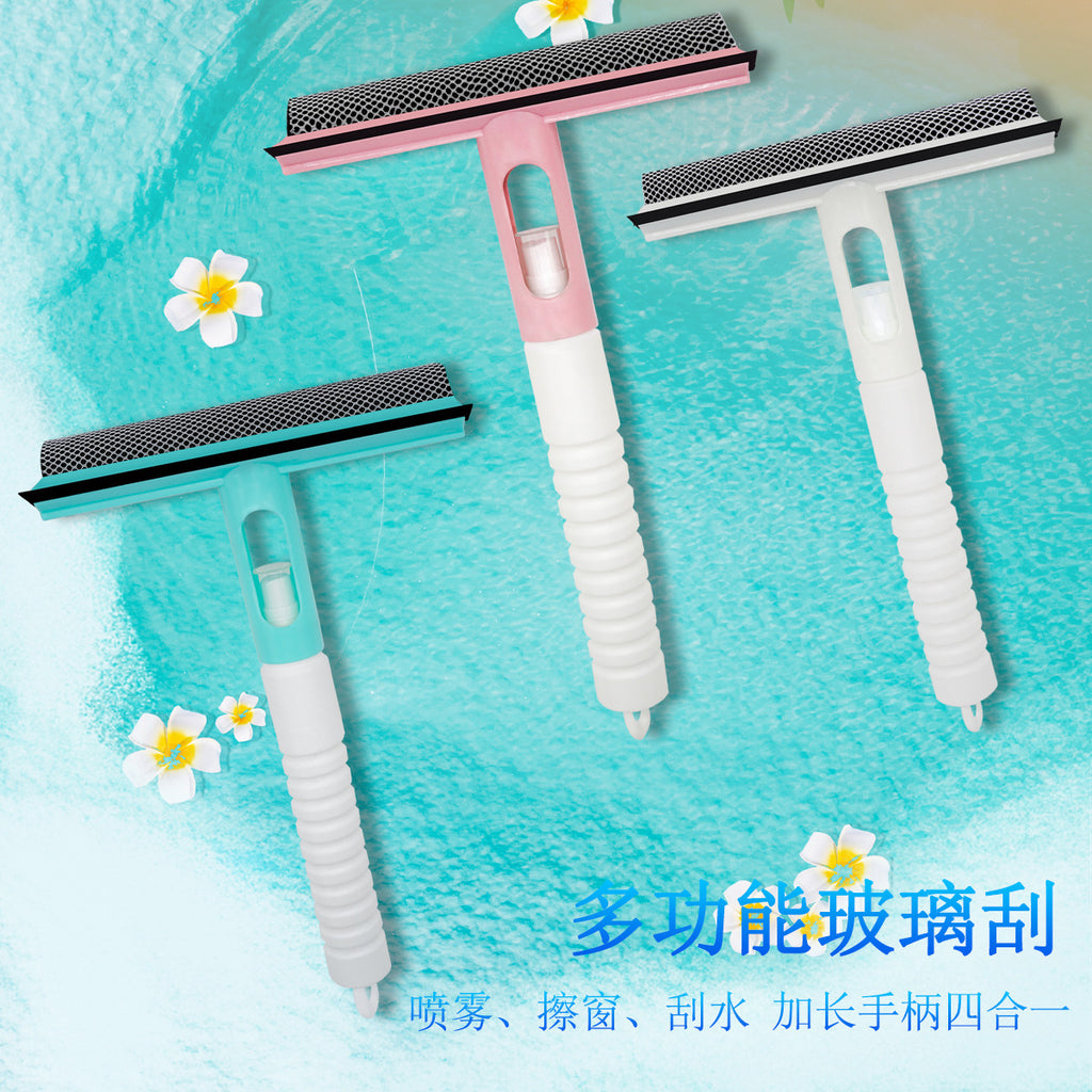 Double-sided multi-function glass cleaner, window cleaner, brush, window brush, water spray silicone window cleaner