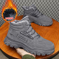 Autumn spring high-top men's shoes 2025new arrivalfleece-linedheattech cotton shoes casualworkwear shoes men's trendy shoes boots