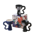 Creative niche handmade mugs, goblets, vintage ceramic coffee cups, ice cream cups, afternoon tea cups - gift box set