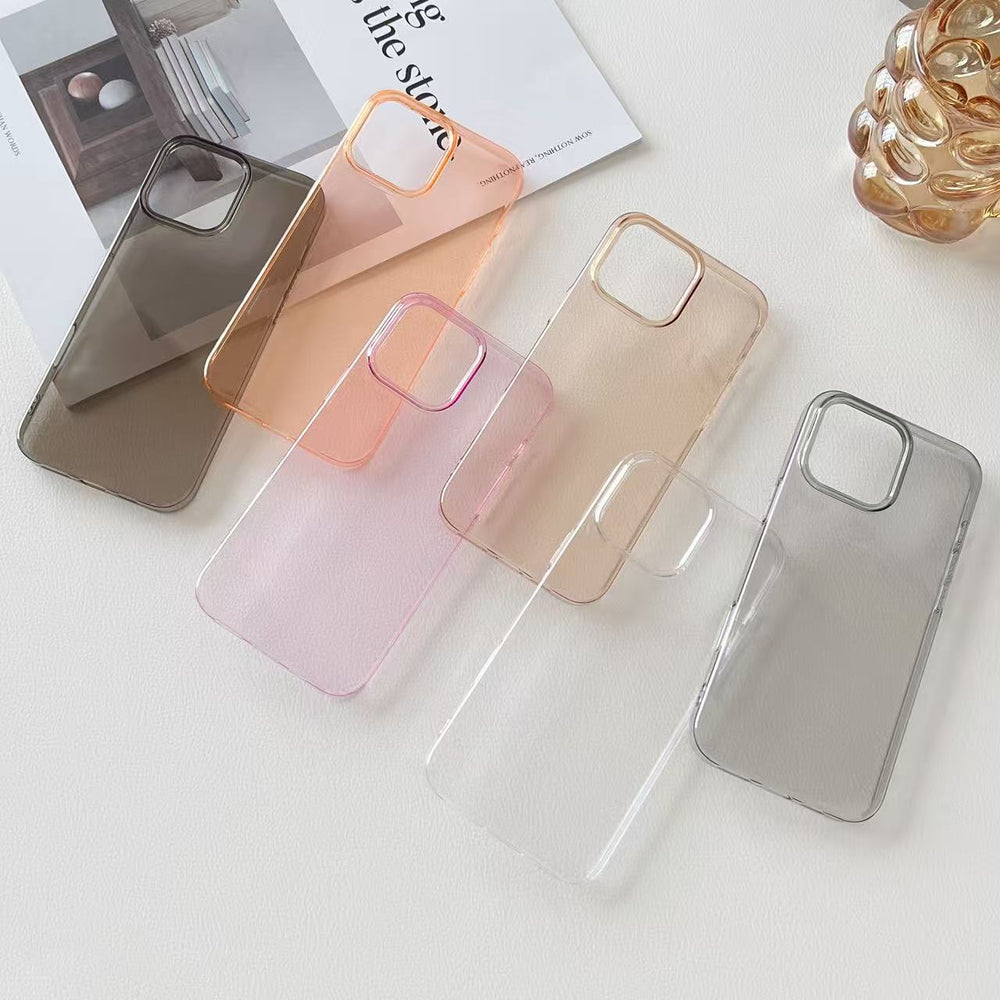 Suitable for iphone17 transparent pc mobile phone hard case apple 16 non-yellowing anti-fall pc mobile phone case material customization