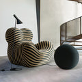 Living room single lazy sofa mother's embrace bedroom lounge chair foshan furniture wholesale scandinavian style grids lounge chair
