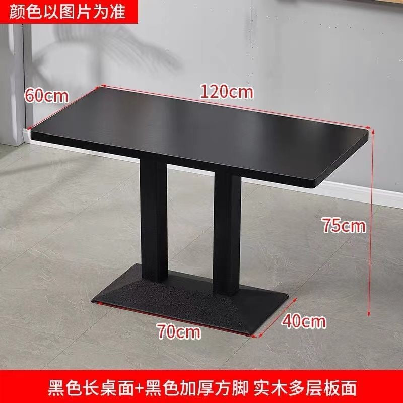 Commercial fast food table and chair set combination - restaurant, diner, snack bar, bbq, catering table, bubble tea shop rectangular table