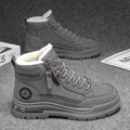 Boots men's shoes high-top winterfleece-linedthickened cotton shoes waterproofnon-slip construction site work labor protection workwear boots
