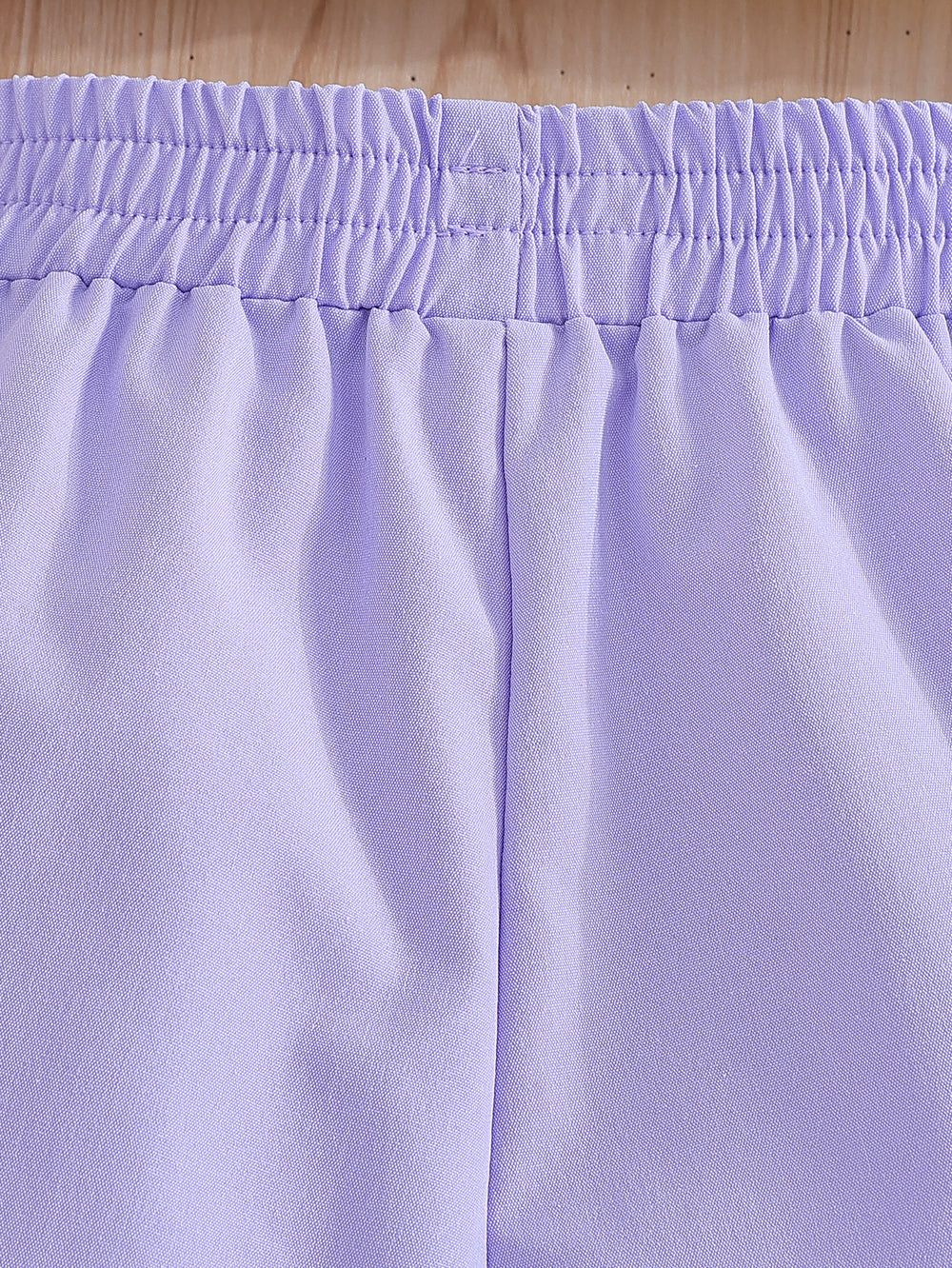 girls' summer cami set with lace and letter print, purple active shorts, kids' two-piece outfit for going out