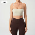 Thin shoulder strap camisole women's nude tube topintimatescomfortableplaid fitness pilates yoga bra daw138