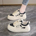 Thick sole bread shoes for women 2026 spring & fall new arrival soft ultra-light tie back sneakers for women easiest for match best selling round toe sneakers