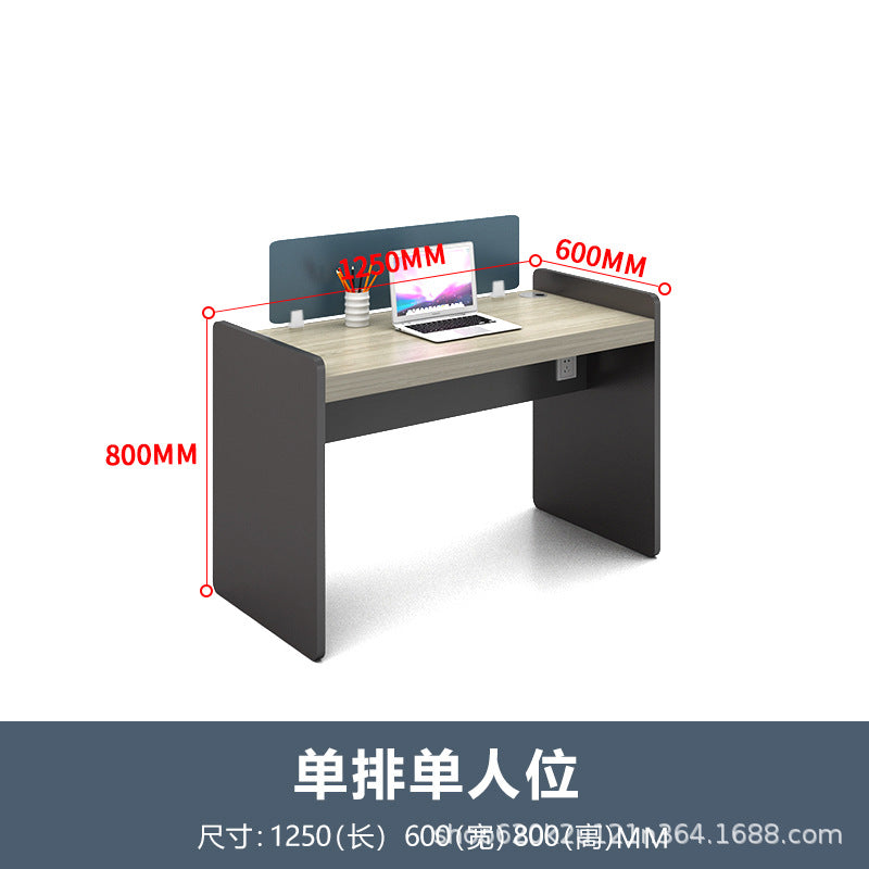 Staff screen desk casual modern office workstation table and chair combination face-to-face multi-person slot staff booth