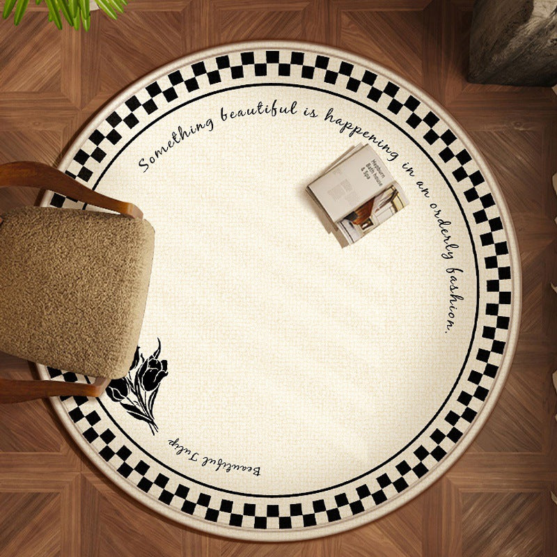 Cream wind round carpet light luxury high sense living room coffee table bedroom bedside cloakroom dresser chair floor mat
