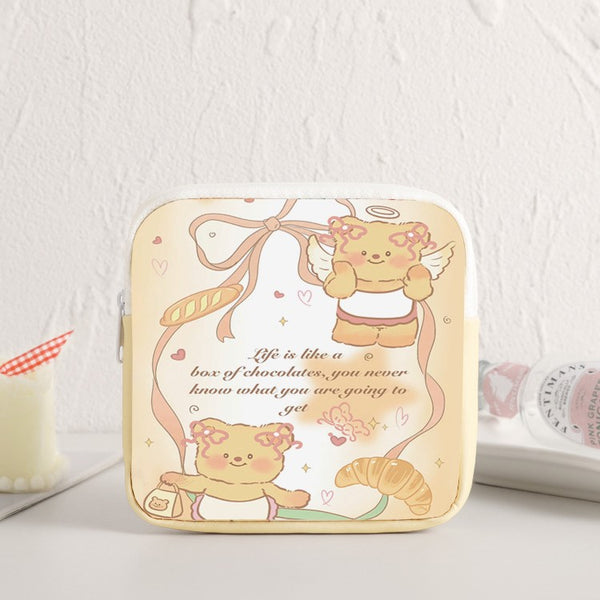 Aunt napkin sanitary napkin storage bag Japanese portable small mini ins cute girl heart portable menstrual bag