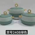 Food warmer hot selling 3pcs foreign trade thermal box 1l-2l-3.5l /set gold handle item number 2408