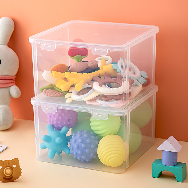 Dust-proof bottle storage box, molar stick, pacifier, baby teething glue storage box, Bite Bite Le fruit complementary food storage box