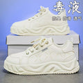 2025 new men's breathable versatile bestselling athletic leather casual chunky sole height increasing anti-slip trendy shoes