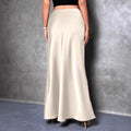 Export cross-border satin satin skirt spring and summer new arrivalfashion  casualartificial silk long skirt women's clothing
