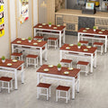 Dining table and chairs, commercial restaurant table and chair set, breakfast home use, minimalist rectangular snack bar table, cafeteria table