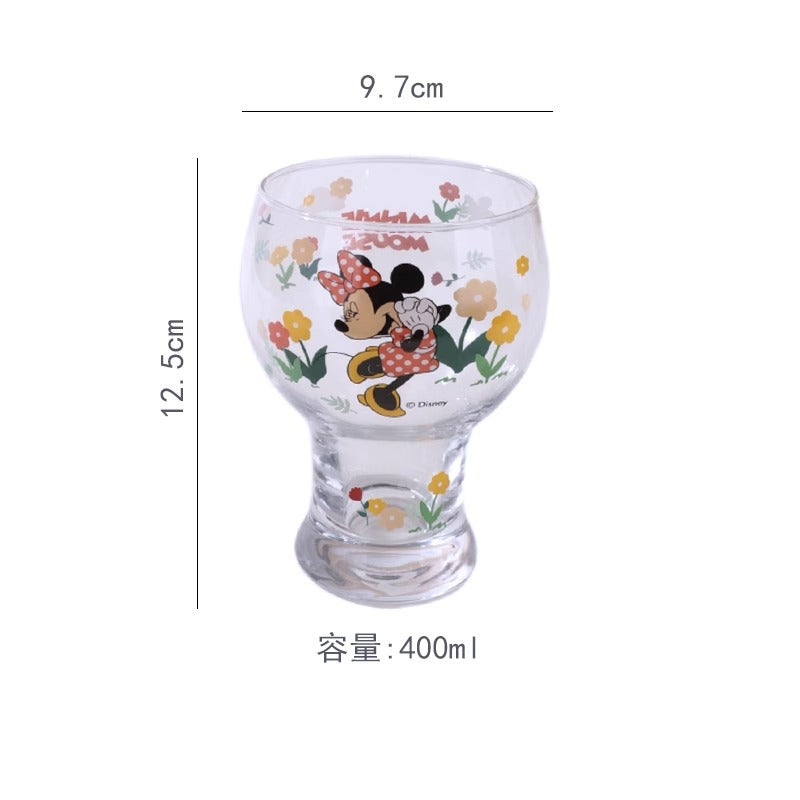 New cartoon glass beer cup high value soda lime glass cup couple household summer cold drink cup color box