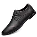 New versatile men's pointed-toe leather shoes - soft sole business casual loafers - perfect for work, security, or dad shoes - wholesale available