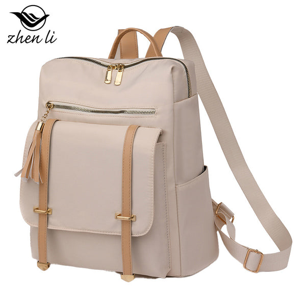 Zhenli backpack, ladies, new trend casual versatile backpack, backpack girls ins schoolbag wholesale