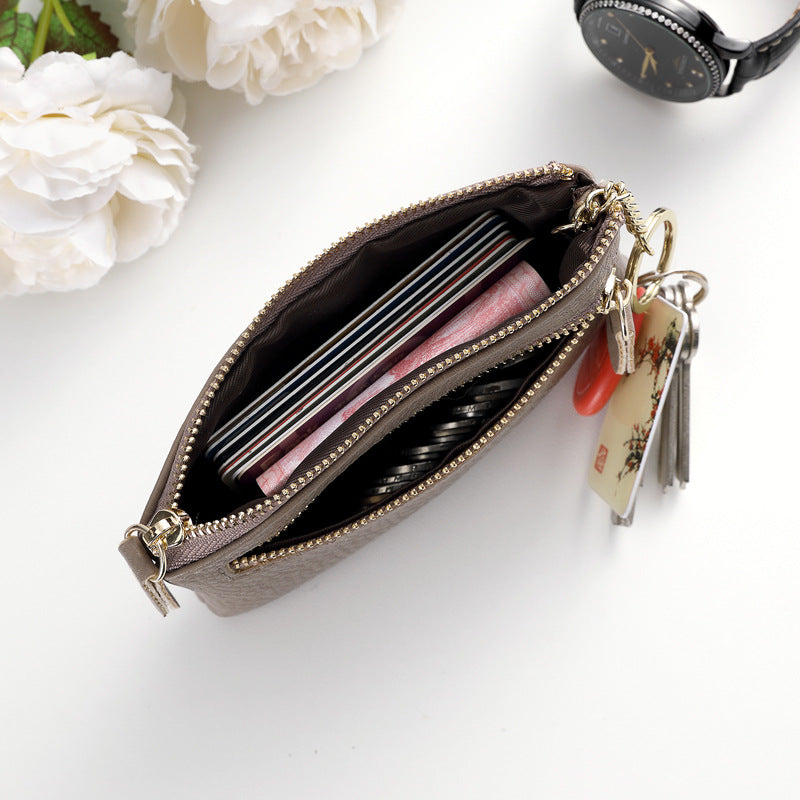 Small key zipper coin women's small wallet change bag mother model popular thin mini change bag storage bag