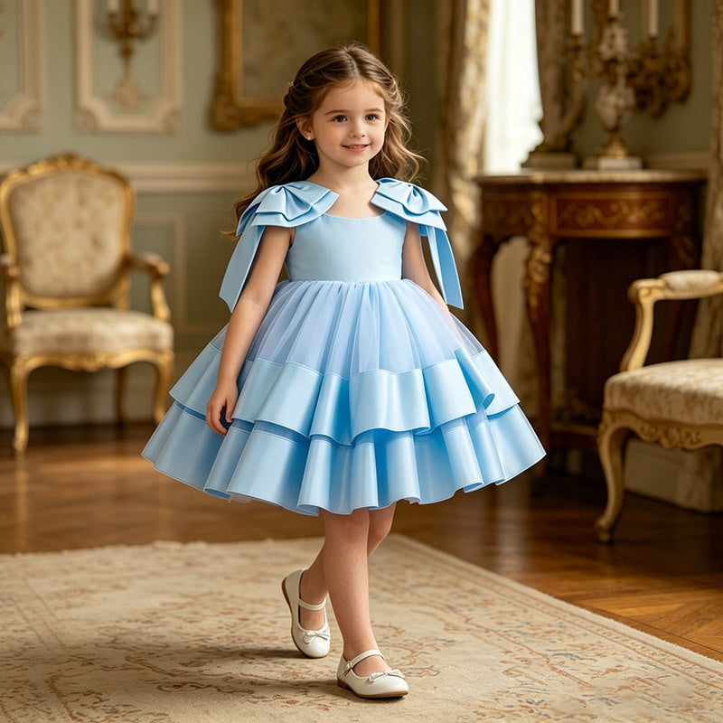 Girls' birthday dress  new style ruffled cute chic princess dress - wholesale  flower girl dress