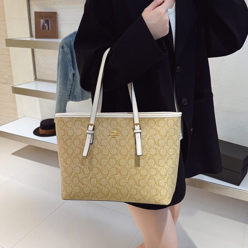 High-end, large capacity women's bag - 2025 new fashionable, versatile, commuter-ready handbag, tote bag, and shoulder bag