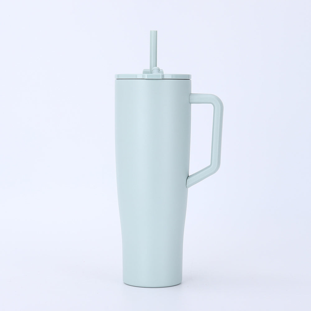Amazon 40oz large capacity handle ice cup 304 stainless steel vacuum insulated cup outdoor car cup