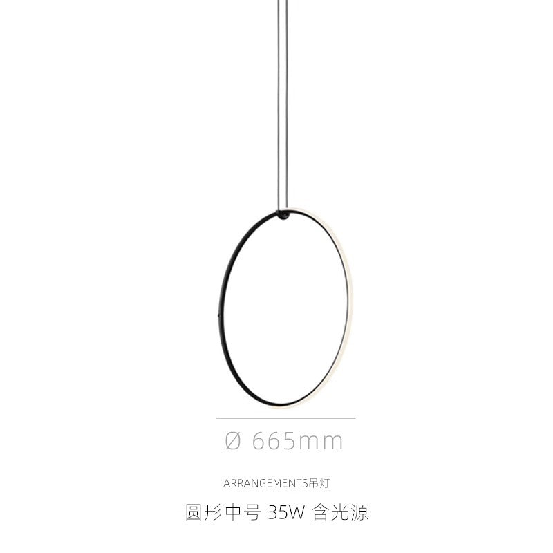 Italian arrangements modern minimalist geometric line restaurant pendant light creative magnetic combination dining table lamp