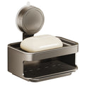Suction cup soap dish wall mounted punch-free for home bathroom drain soap dish bathroom storage rack storage box