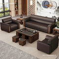 Office sofa coffee table minimalist reception area office sofa three-seater set living room small apartment