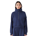 Half-zip high stand collar pullovertops women's fall and winternew arrivaloutwearheattech fleece thickened sports sweatshirtdaw150