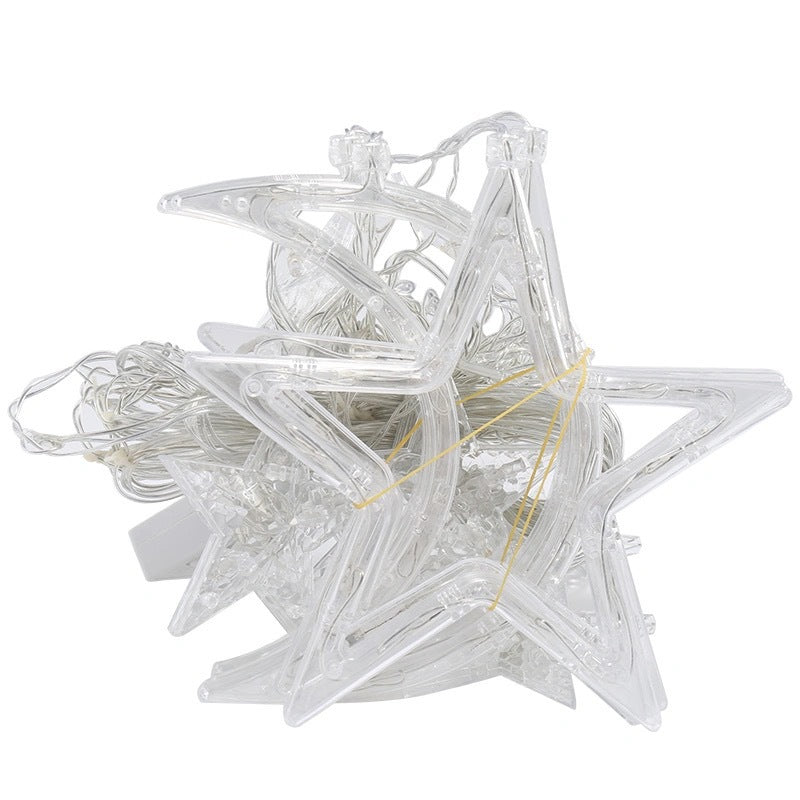 Led  star and moon lights flashing lights string lights Gypsy curtains lights birthday room decorative lights star lights