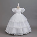 Girls' formal dresses  new mesh flower girl runway violin children's day performance costume tutu wholesale for export
