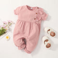 Kids' summer fashion: girls' short-sleeve romper - baby & toddler onesie, casual & simple, 100% cotton