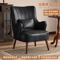 Second-hand style single sofa small apartment living room bedroom balcony oil wax leather casual single chair lazy sofa tiger chair