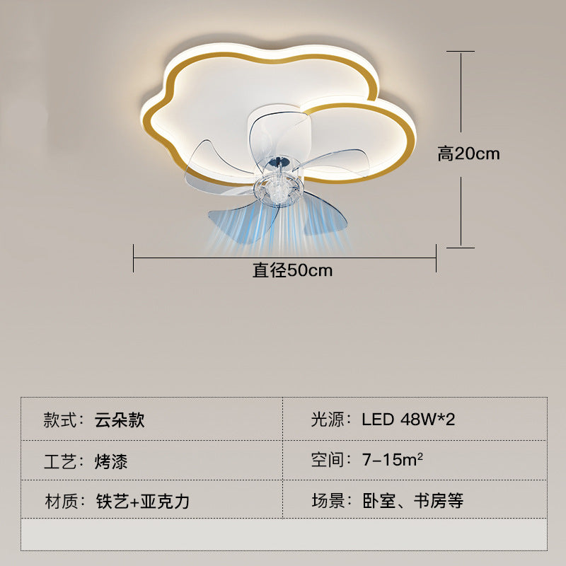 2025 new simple atmosphere living room light personalized design cloud fan ceiling light whole house combination lighting package