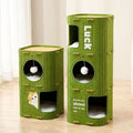 Accessible luxury multi-layer pet all year round drill hole all-in-one cat tree hole winter double-layer scratching board closed neutral cat house