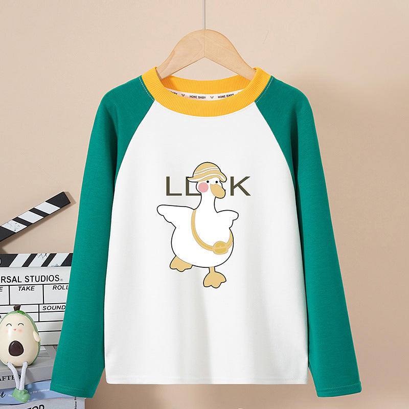 new kids' printed long-sleeve t-shirt/sweatshirt - unisex baby & toddler spring/autumn crewneck base layer