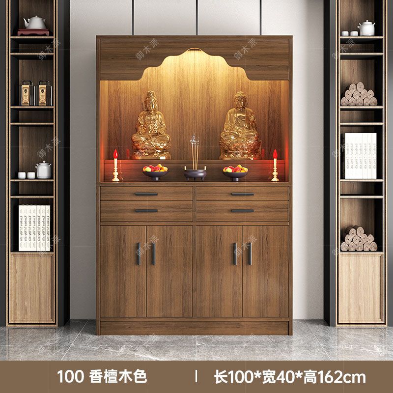 Buddhist niche offering table, shrine, altar, buddha cabinet, offering table, god of wealth, guanyin bodhisattva, buddha statue, offering table, incense table