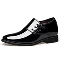 Men's casual leather shoes - stylish & versatile dress shoes for business, pointed toe patent leather office & wedding shoes