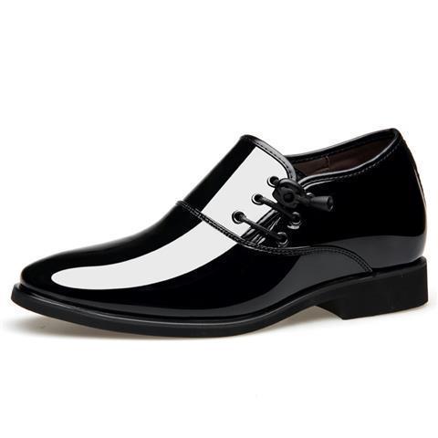 Men's casual leather shoes - stylish & versatile dress shoes for business, pointed toe patent leather office & wedding shoes